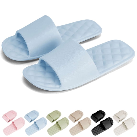 Deago Portable Foldable Travel Slippers for Women Men Lightweight Non-Slip Quick Dry House Indoor Slides Bathroom Shower Shoes Spa Gym Swimming Beach Sandals