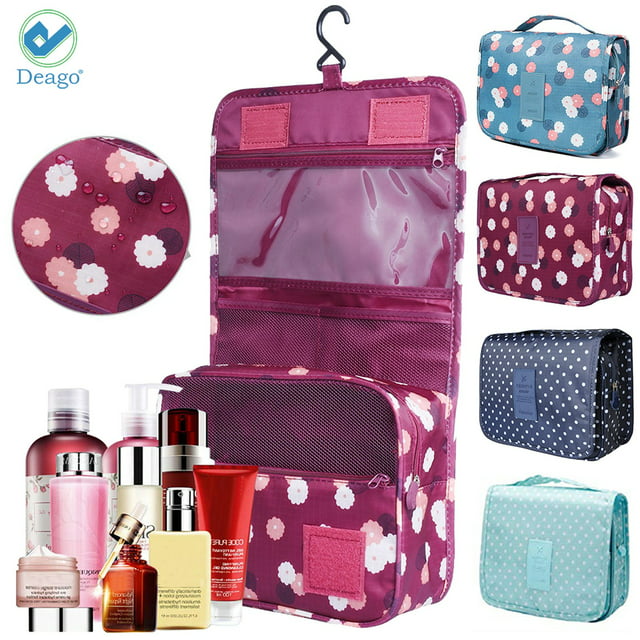 Deago Portable Makeup Cosmetic Train Case Travel Organizer Mini Handbag ...