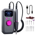 thumbnail image 1 of Deago Professional Portable Nail Drill Kit Rechargeable Electric Nail File Machine Cordless E-File Set for Acrylic Gel Polishing Removing with 11 Bits Kit for Manicure Salon Home, Black, 1 of 10