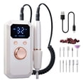 thumbnail image 1 of Deago Professional Portable Nail Drill Kit Rechargeable Electric Nail File Machine Cordless E-File Set for Acrylic Gel Polishing Removing with 11 Bits Kit for Manicure Salon Home, White, 1 of 10