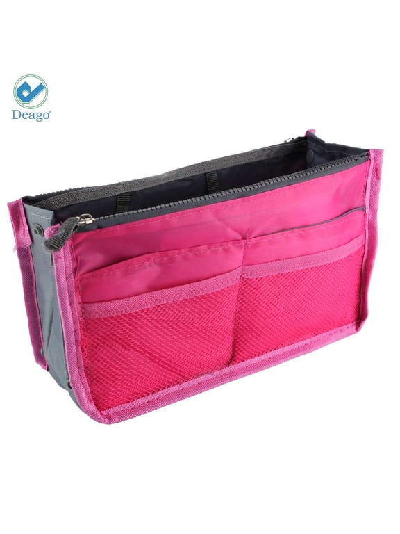 Purse Organizer Insert for Handbags Bag in Bag Organizers Inside Tote Pocketbook Women Nurse Nylon 16 Pockets