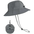 thumbnail image 1 of Deago Quick Dry Waterproof Packable Bucket Hat for Women Men Outdoor Sun Hats with Detachable Chin Strap (Gray), 1 of 7