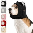 thumbnail image 1 of Deago Quiet Ears for Dogs Ear Muffs Noise Protection Knitted Dog Winter Hat Ears Warm Dog Ear Cover Dog Snood Head Wrap for Medium to Large Dogs Cats Pets (Beige), 1 of 9