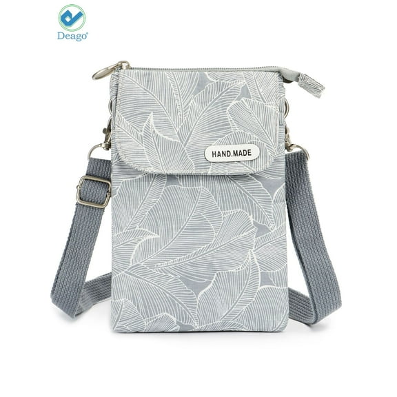 Deago Roomy Cell Phone Purse Wallet Canvas Small Crossbody Purse Bags with Shoulder Strap For Women Teen Girls