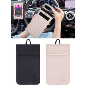 Deago Security Pouch Faraday Bag Cell Phone Anti-Tracking Anti-Spying GPS RFID Signal Blocking Bag Shielding Pouch Wallet Case for Cell Phone Privacy Protection Car Key (Black)