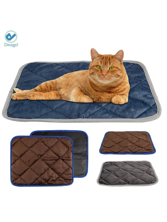 Self Heating Cat Dog Pad / Self-Warming Cat Dog Bed / Thermal Cat Mat for Outdoor and Indoor Pets (Coffee, 18.9" x 27.6")