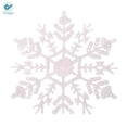 thumbnail image 1 of Deago Set of 24 Plastic Christmas Glitter Snowflake Ornaments Christmas Tree Decorations, 3.9-inch, White, 1 of 9