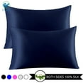 thumbnail image 1 of Deago Silk Pillowcases for Hair and Skin with Envelope Closure Pillow cases Soft Satin Pillow Covers (King 20×40inch, Set of 2), 1 of 6