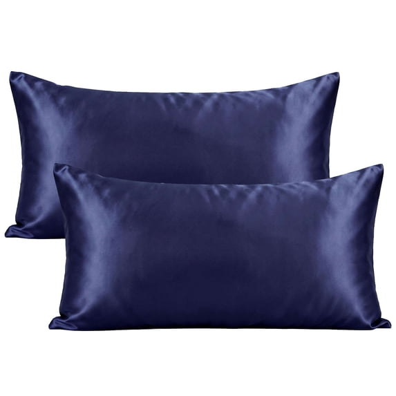 Deago Silk Pillowcases for Hair and Skin with Envelope Closure Pillow cases Soft Satin Pillow Covers (King 20×40inch, Set of 2)