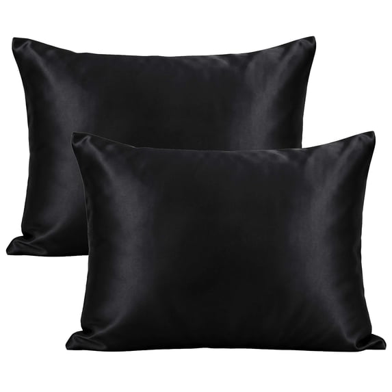 Deago Silk Pillowcases for Hair and Skin with Envelope Closure Pillow cases Soft Satin Pillow Covers (Standard 20×30inch, Set of 2)