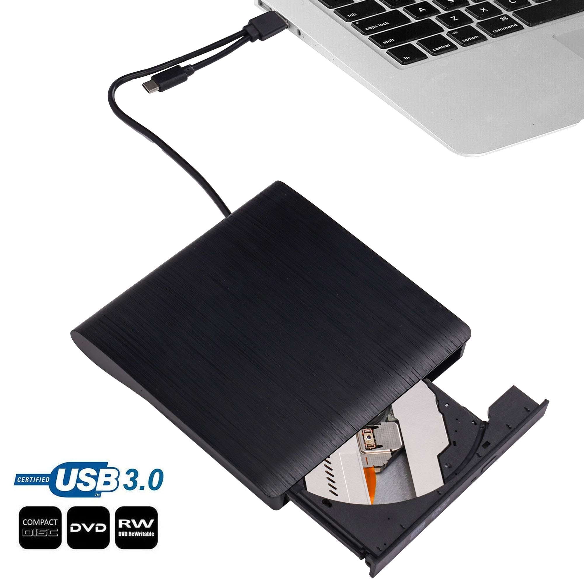 Deago Slim Portable External CD DVD RW Optical Drive USB 3.0 Writer ...