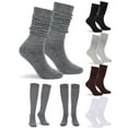 thumbnail image 1 of Deago Slouch Socks for Women Men Soft Extra Long Scrunch Knee High Cotton Socks (White), 1 of 9
