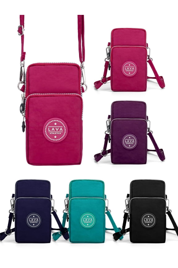 Small Crossbody Phone Bag for Women,Cellphone Shoulder Bags Card Holder Wallet Purse (Black)