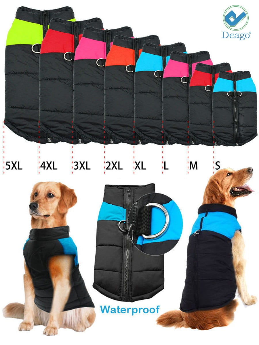 Deago Small Dog Coat Waterproof Winter Warm Dog Clothes Cat Coat Jacket ...