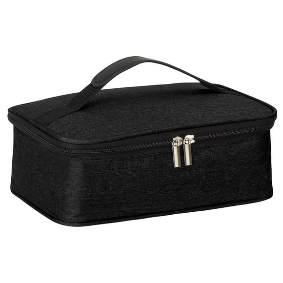 Deago Small Insulated Lunch Box Portable Soft Bag Mini Cooler Thermal Meal Tote Kit with Handle for Work Picnic or Travel, Black