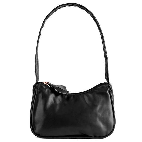 Deago Small Shoulder Bags for Women Cute Hobo Tote Handbag Mini Clutch Purse with Zipper Closure (Black)