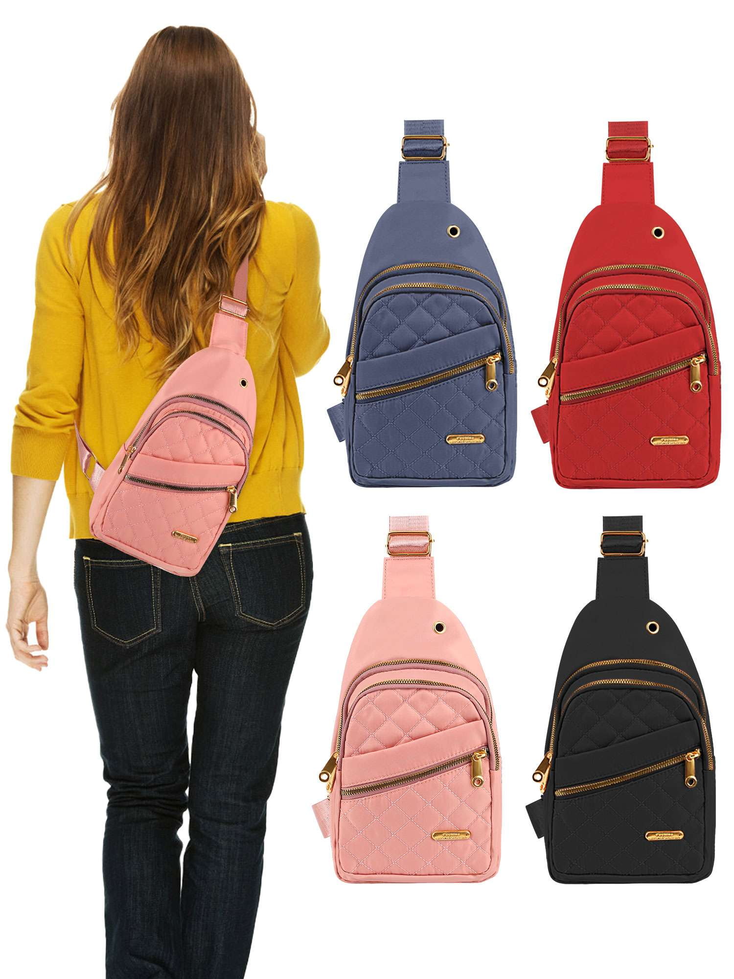 Water-Resistant Nylon Sling Bag Daypack Crossbody Backpack Amazon.com : TurnWay Water-Proof Sling bag/Crossbody  main image 3