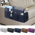 thumbnail image 1 of Deago Sofa Armrest Organizer Non-Slip Armchair Caddy Remote Control Holder for Recliner Couch with 14 Pockets Storage for Magazine, Tablet, Phone, iPad, Chocolate (Black), 1 of 9