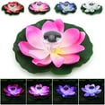 thumbnail image 1 of Deago Solar Powered LED Waterproof Floating Lotus Flower Light Color-Changing Floating Pool Lights for Pond Garden Outdoor Decor, Red, 1 of 10