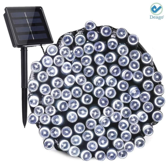 Deago Solar String Lights 39ft 100 LED 8 Modes Outdoor Waterproof Fairy Lights for Christmas Garden Wedding Party Decor