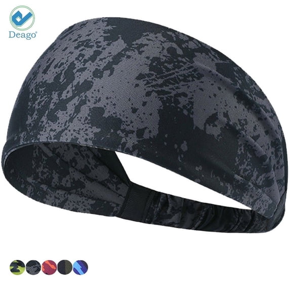 Deago Sports Headbands for Men and Women Non Slip Fitness Headband Moisture Wicking Sweatband for Workout Yoga Running and Athletic