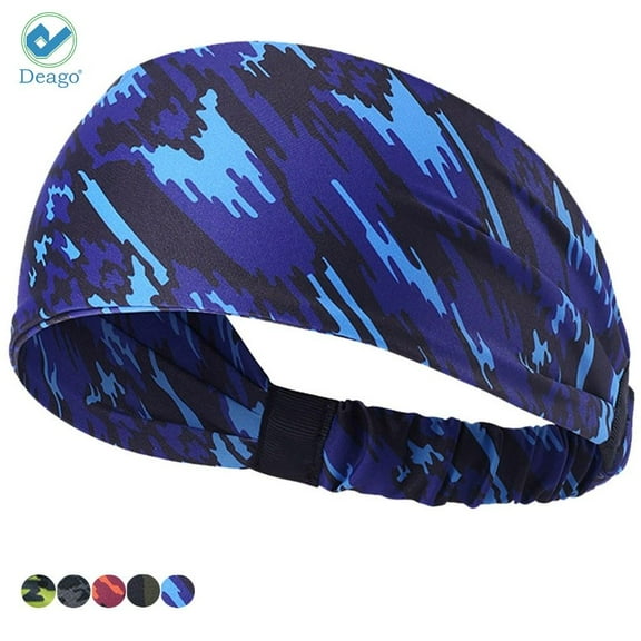Deago Sports Headbands for Men and Women Non Slip Fitness Headband Moisture Wicking Sweatband for Workout Yoga Running and Athletic