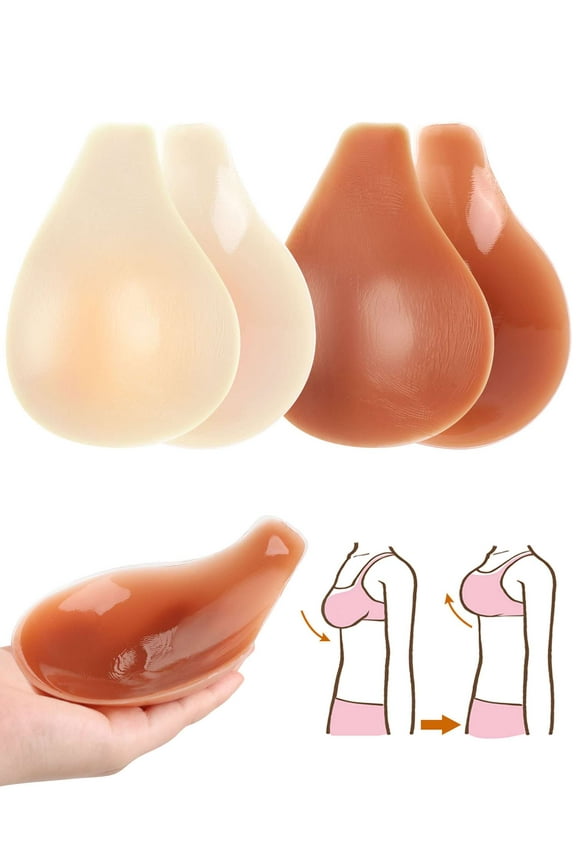 Sticky Bra Silicone Adhesive Bra for Women Invisible Bras for Backless Strapless Dress Nippless Covers Push Up Bra