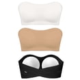 thumbnail image 1 of Deago Strapless Bra for Women Crossover Side Closure Non-Slip Silicone Padded Bandeau Bras Wireless Tube Top Bra (Camel, L), 1 of 10