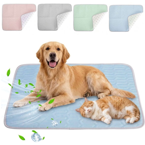 Deago Summer Dog Cooling Mat, Washable Ice Silk Self Cool Pad for Small Medium Large Dogs and Cats, Pet Sleeping Pad for Crate, Bed, Indoor & Outdoor Floor, Car Seats