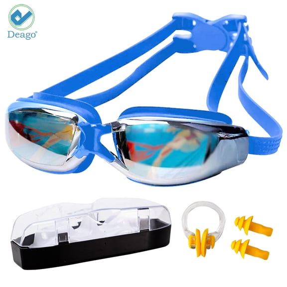 Deago Swim Goggles No Leaking Anti Fog UV Protection Swimming Goggles for Men Women Adult Youth Kids with Free Protection Case