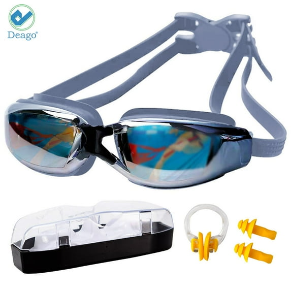 Deago Swim Goggles No Leaking Anti Fog UV Protection Swimming Goggles for Men Women Adult Youth Kids with Free Protection Case