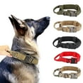 thumbnail image 1 of Deago Tactical Dog Collar Military Dog Collar Adjustable Nylon Dog Collar Heavy Duty Metal Buckle with Handle for Dog Training (Khaki, L), 1 of 9