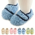 thumbnail image 1 of Deago Toddler Boys Girls Indoor House Slippers Lightweight Kids Baby Non-Slip First Walking Home Socks Shoes (Khaki, XS), 1 of 9