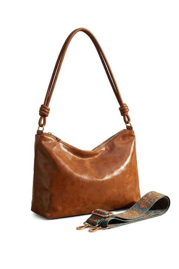 Tote Bag for Women PU Leather Shoulder Crossbody Bags Satchel Purse Fashion Top Handle Hobo Bags Handbags with Adjustable Shoulder Strap (Brown)