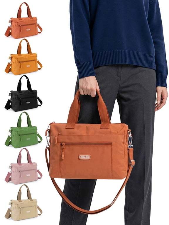 Nylon Tote Bag for Women Crossbody Shoulder Bags Messenger Purse Casual Lightweight Top Handle Satchel Handbag for Travel Work