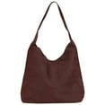 thumbnail image 1 of Deago Tote Bags for Women Suede Shoulder Bag Slouchy Bag Hobo Office Tote Handbag Purses (Coffee), 1 of 9