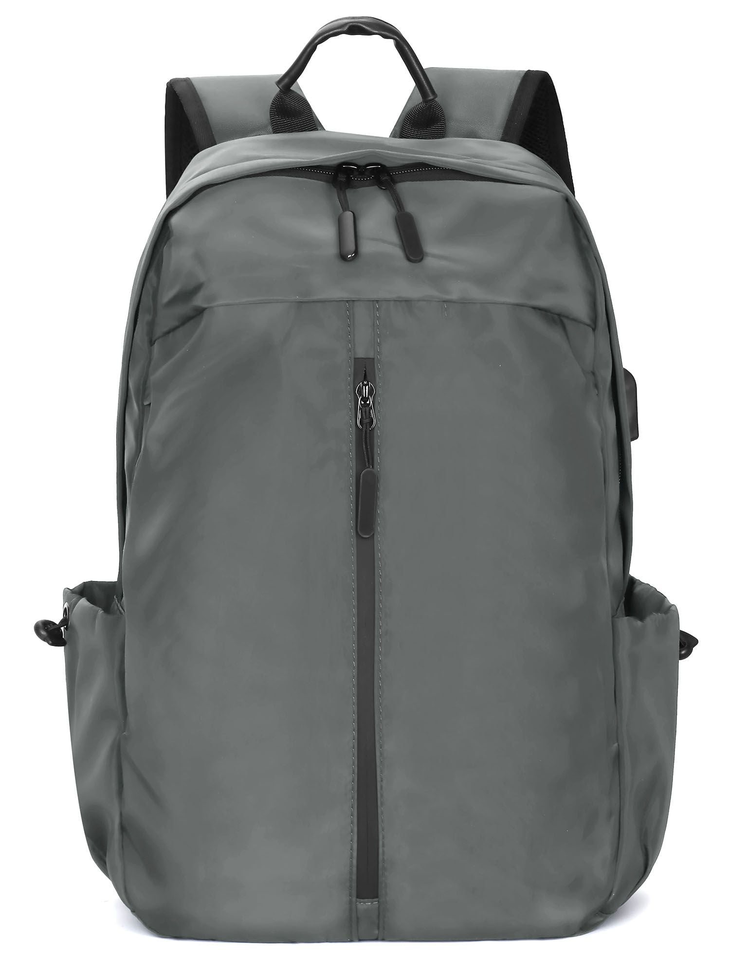 Deago Travel Laptop Backpack Business Anti-Theft Backpack with USB Port College Bag for Men Women 15.6 Inch Notebook-Gray