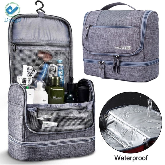 Deago Travel Makeup Train Case Cosmetic Organizer Portable Artist Toiletry Storage Bag for Brushes Jewelry Digital Accessories