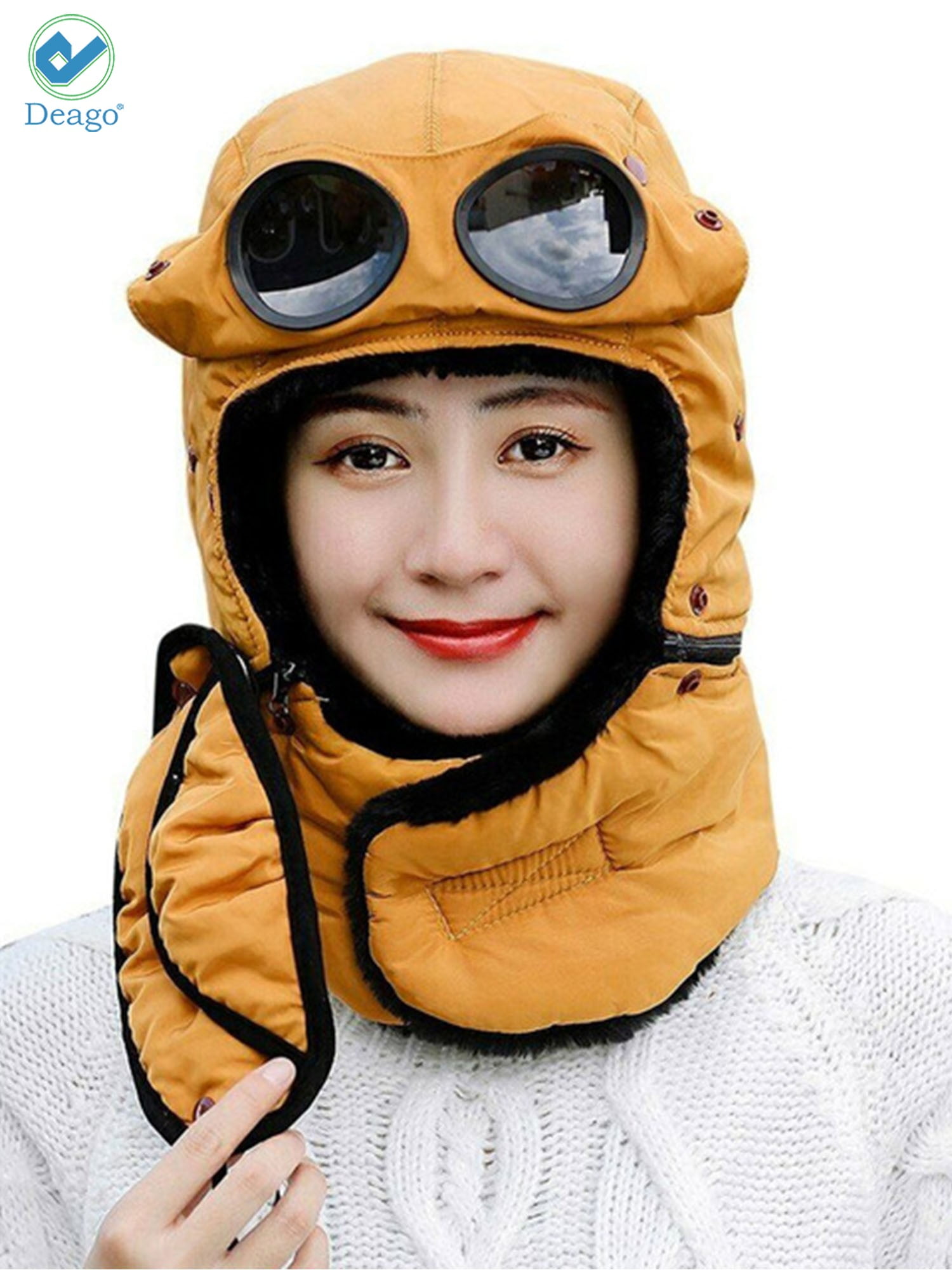 Winter Thermal Trapper Hat With Glasses Gustave Men Women Trapper