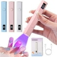 thumbnail image 1 of Deago U V Light for Nails – Handheld U V Lamp for Gel Nails LED Nail Lamp Portable Mini Nail Dryer for Curing Gel Polish Nail Glue Gel USB Nail Art for Home DIY Manicure, 1 of 9