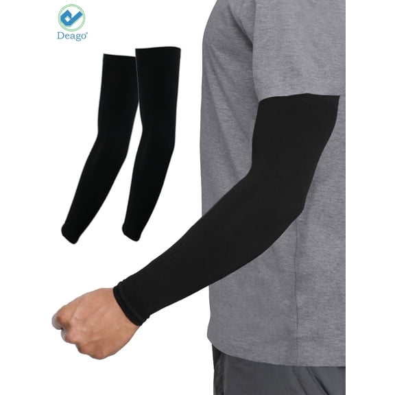 Deago UV Sun Protection Cooling Arm Sleeves Sunblock Cover For Men Women Cycling Runing Soccer Baseball Hiking Driving