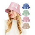 thumbnail image 1 of Deago Unisex Fashion Bucket Hat Beach Sun Hat PU Leather Rain Hat Waterproof Fishmen Cap for Men Women (Yellow), 1 of 8