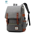 thumbnail image 1 of Deago Vintage Laptop Backpack For Women Men Travel Backpack with USB Charging Port Fashion Rucksack Fits 15.6" Notebook (Gray), 1 of 8