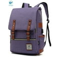 thumbnail image 1 of Deago Vintage Laptop Backpack For Women Men Travel Backpack with USB Charging Port Fashion Rucksack Fits 15.6" Notebook (Purple), 1 of 9