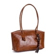 thumbnail image 1 of Deago Vintage Shoulder Bags for Women Y2k Fall Purse Top Handle Hobo Handbag PU Leather Tote Bag with Cute Pendant (Brown), 1 of 8
