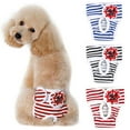 thumbnail image 1 of Deago Washable Dog Diapers Female for Small Medium Dogs, Premium Reusable Leakproof Puppy Diapers Nappies (Red, L), 1 of 10