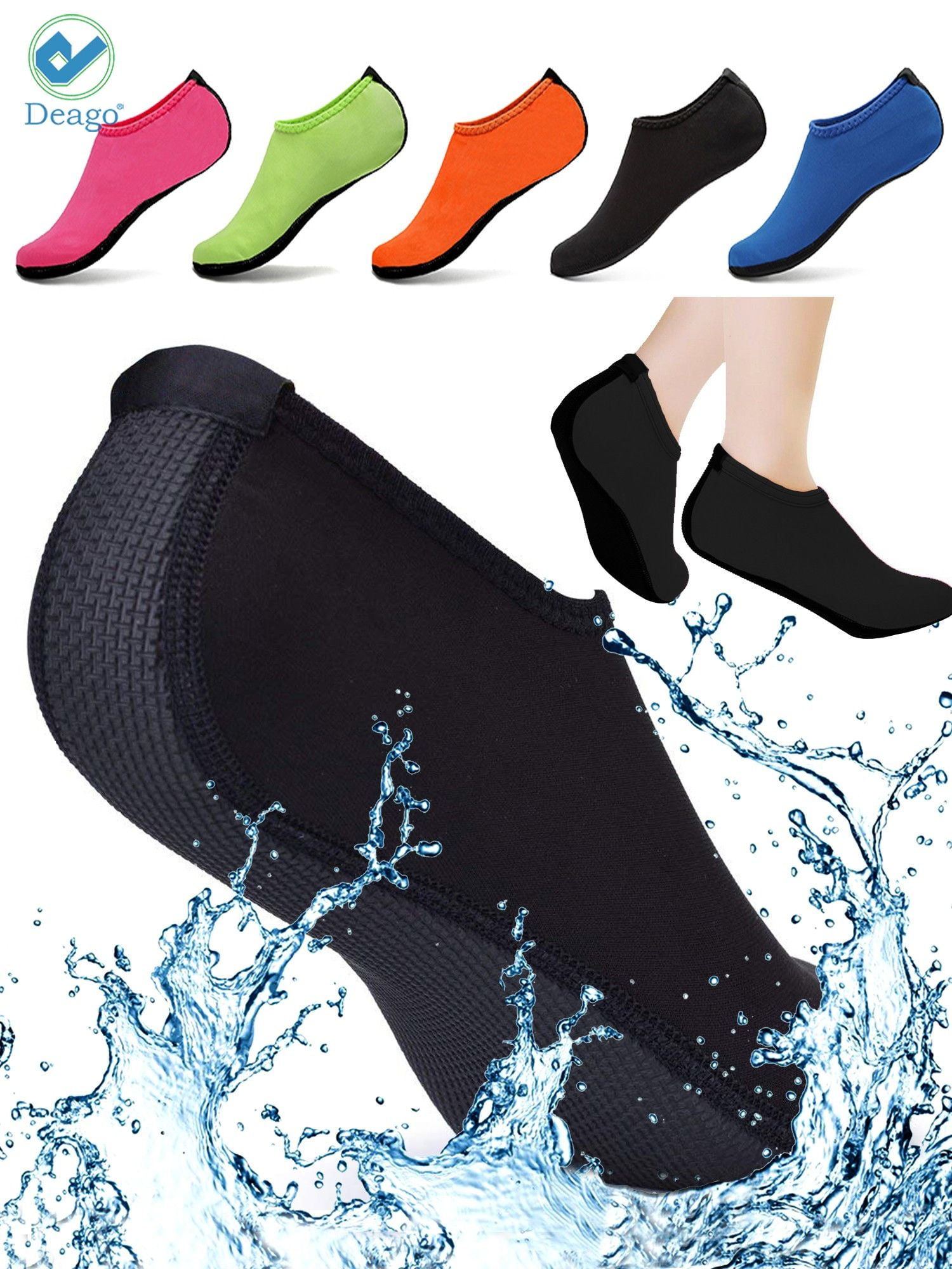 Deago Water Sports Skin Socks Beach Swim Barefoot Shoes QuickDry Aqua