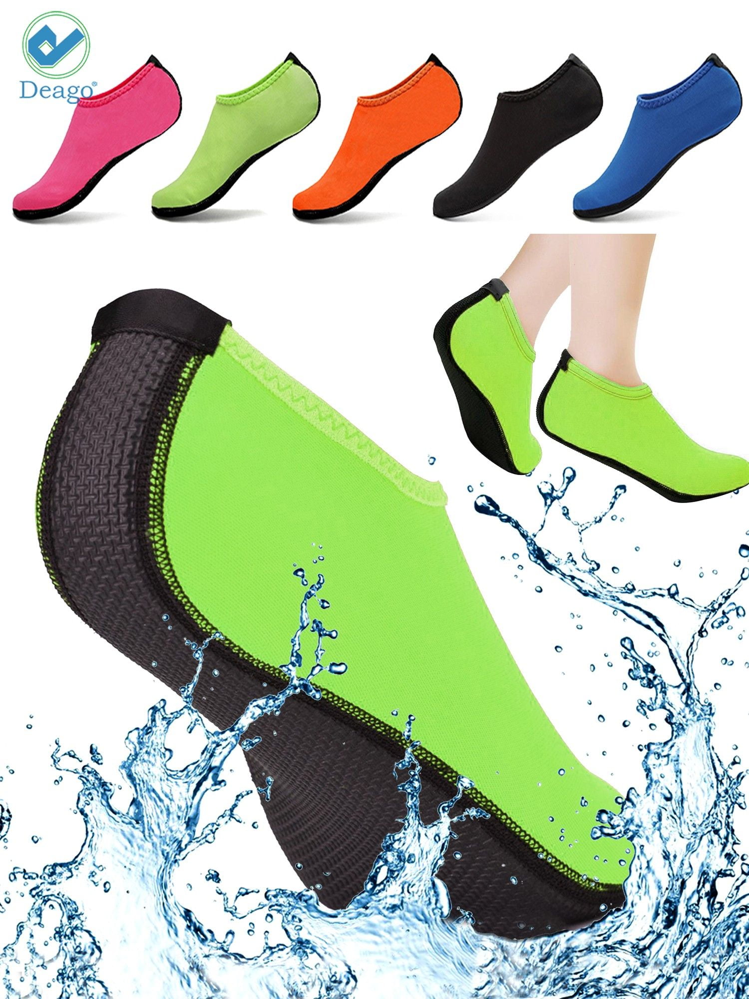 Deago Water Sports Skin Socks Beach Swim Barefoot Shoes Quick-Dry Aqua ...