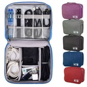 Deago Waterproof Electronics Accessories Organizer Travel Storage Hand Bag Cable USB Drive Case Pouch Red