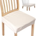 thumbnail image 1 of Deago Waterproof Seat Covers for Dining Room Chairs Set of 4, Stretch Jacquard Removable Washable Chair Seat Slipcovers Protector, No Rear Covers, Beige, 1 of 8
